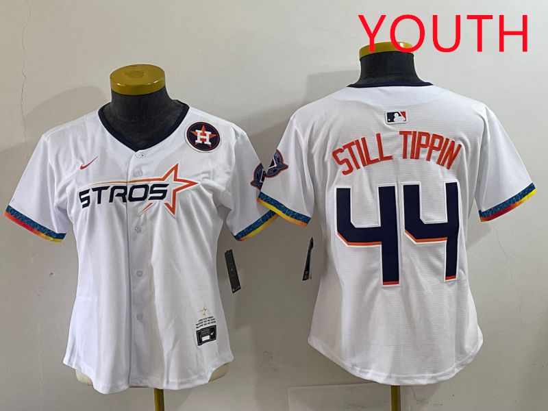 Youth Houston Astros 44 Still Tippin White Four generations Joint Name 2025 Nike MLB Jersey style 11
